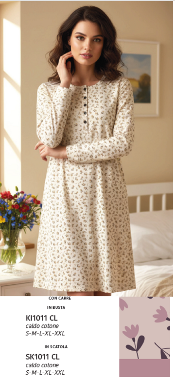 KAREKI1011CL- ki 1011 cl camicia notte donna interlock - Fratelli Parenti